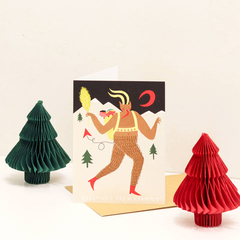 Krampus Scandi Folk Christmas Card