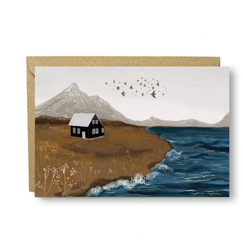 Icelandic Cottage Greetings Card
