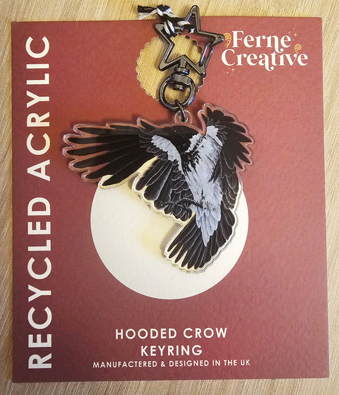 Hooded Crow Keyring