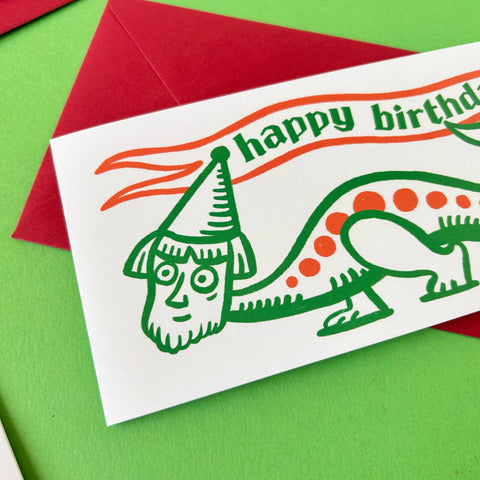Medieval Wizard Guy Birthday Card