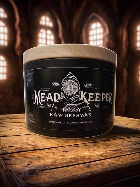 Mead Keeper medieval candle made from raw beeswax